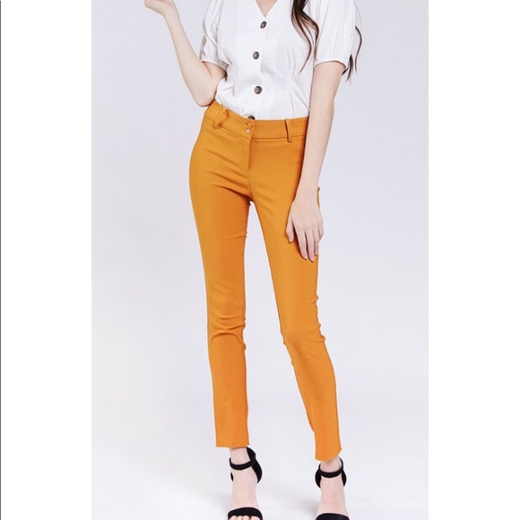 ⭐️ 5 for $25! ONLY 1 LEFT Mustard Skinny Pants - Picture 5 of 8